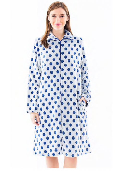 BLUE POLKA DOTS ROBE